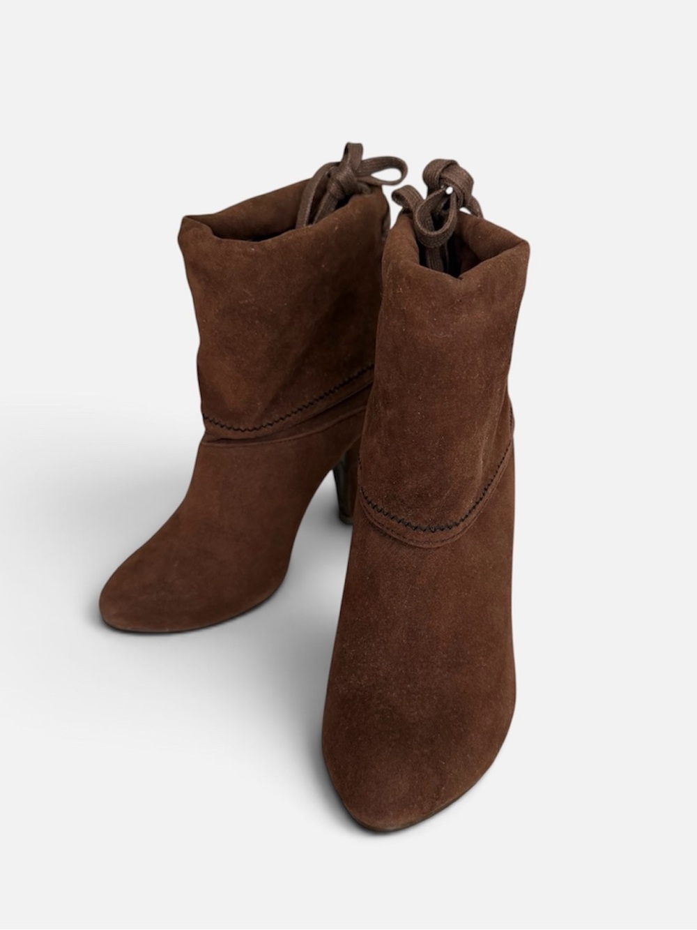 Dollhouse Brown Suede Ankle Boots - Women